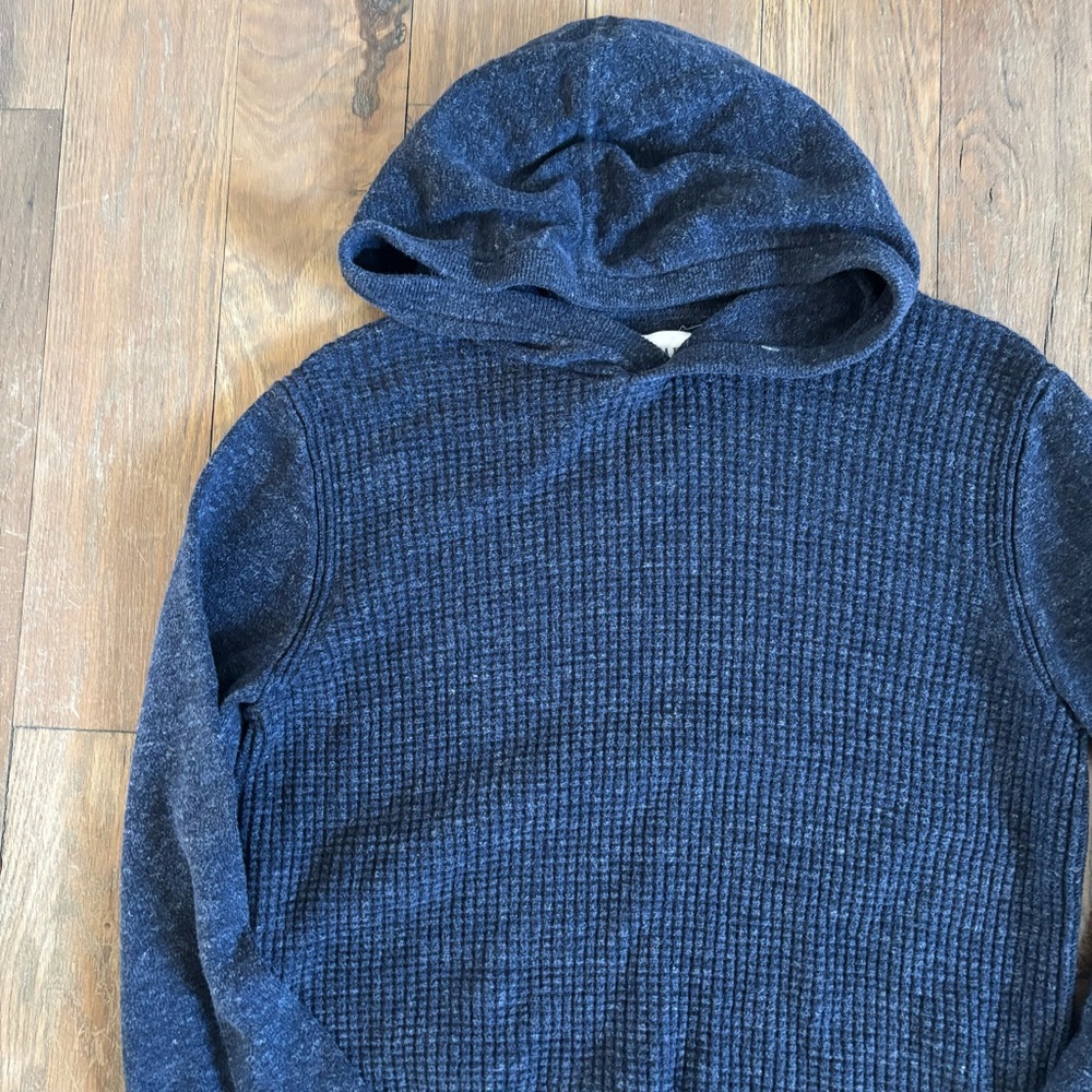 Gap Cozy Knit Navy Hoodie Sweater Size XS - Picture 7 of 14